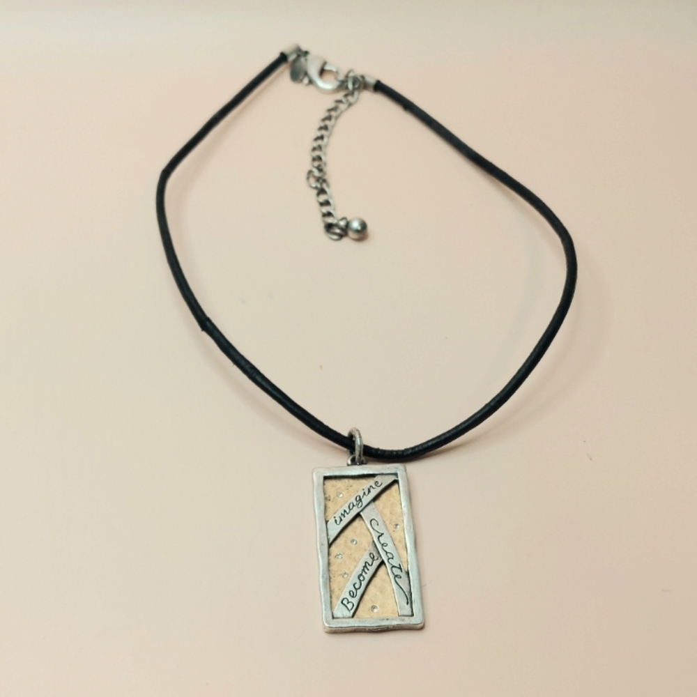 Chico's Inspiration Necklace on Cord 14 Inch Plus Extension